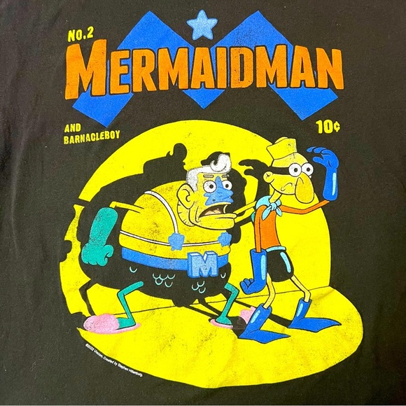 Mermaidman Graphic T-Shirt - Black Large - Picture 3 of 3